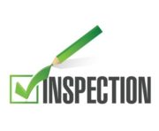 Check mark on "Inspection" illustrated over a white background.