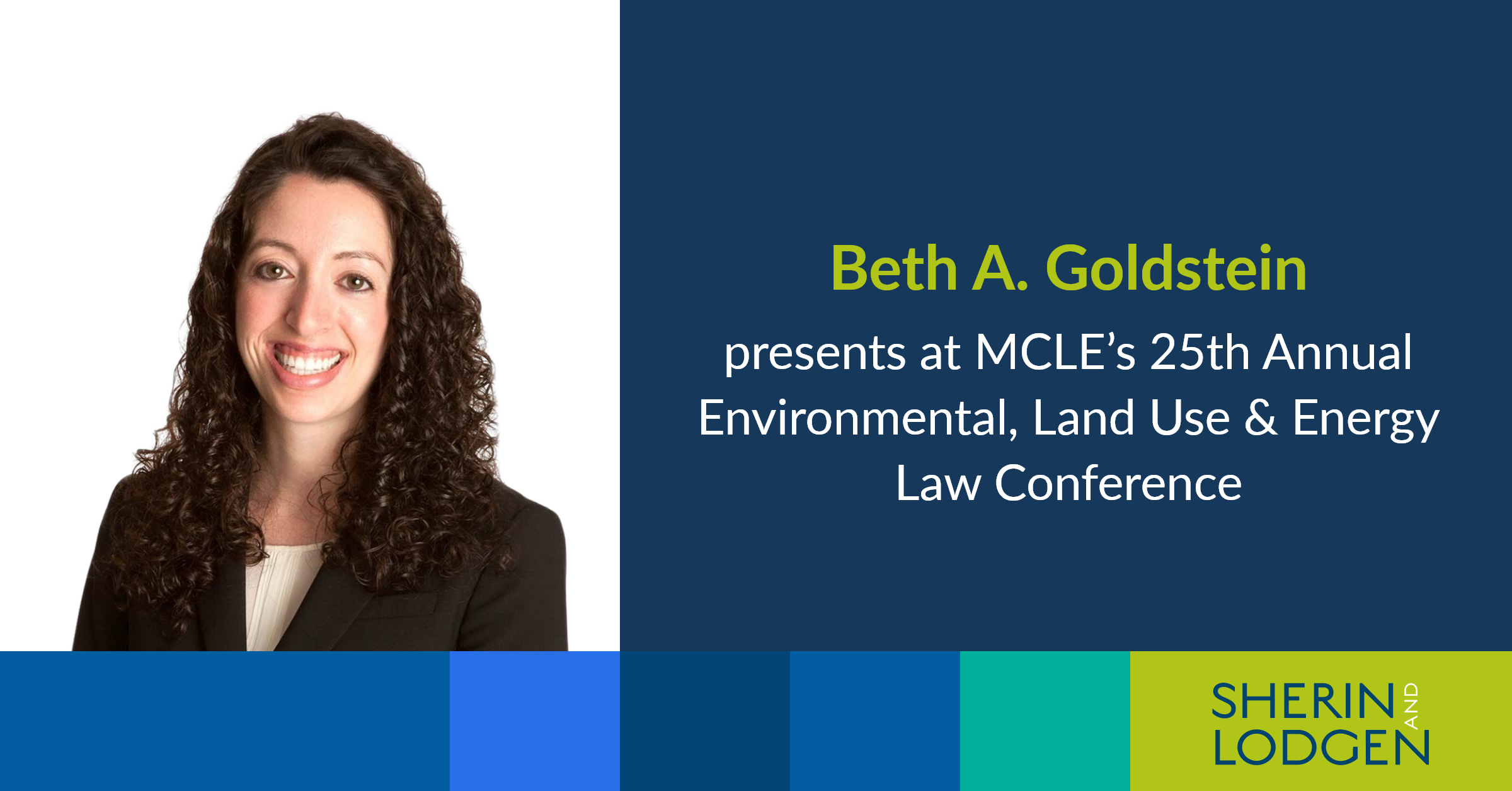 Sherin and Lodgen partner Beth A. Goldstein presents at MCLE’s 25th ...